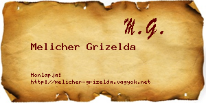 Melicher Grizelda névjegykártya